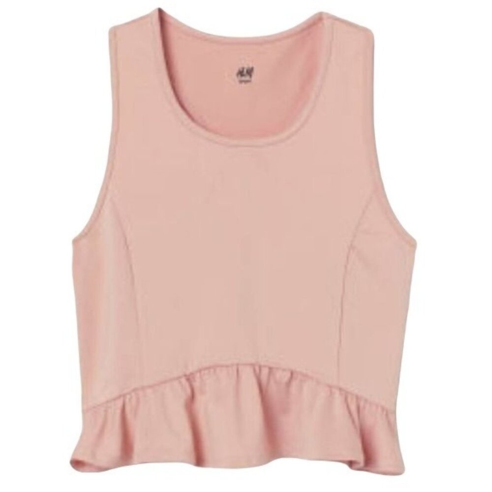 H&M Pink Active/Multisport Peplum Tank Top
